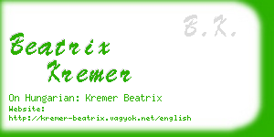 beatrix kremer business card